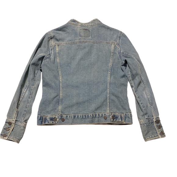 Seriously Amazing LEVI’S Slim Cropped Denim Jacket, Size Juniors Large - Picture 4 of 7